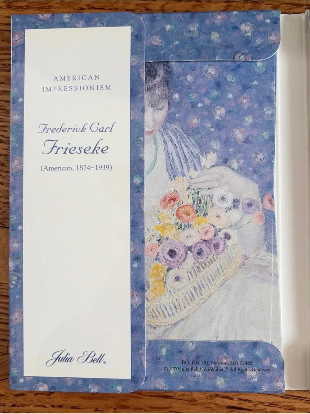 Vintage 2000 Julia Bell NoteWallet Frederick Carl Frieseke Art Notecard Set 10ct